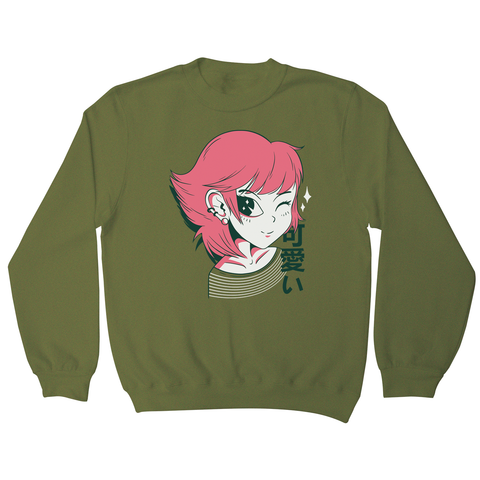 Kawaii anime girl sweatshirt - Graphic Gear