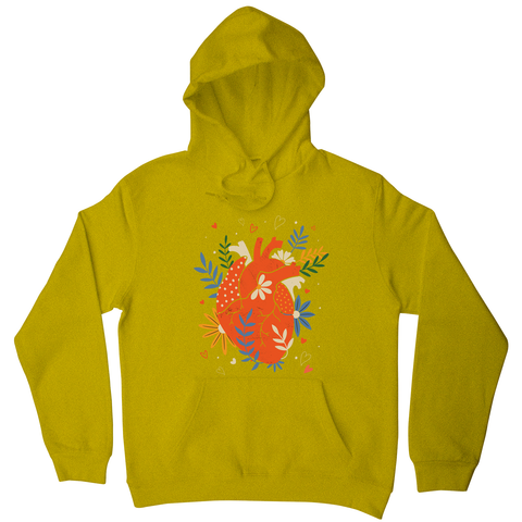 Floral realistic heart hoodie - Graphic Gear