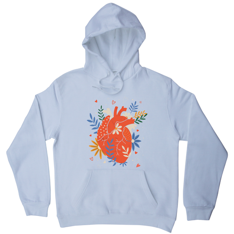 Floral realistic heart hoodie - Graphic Gear
