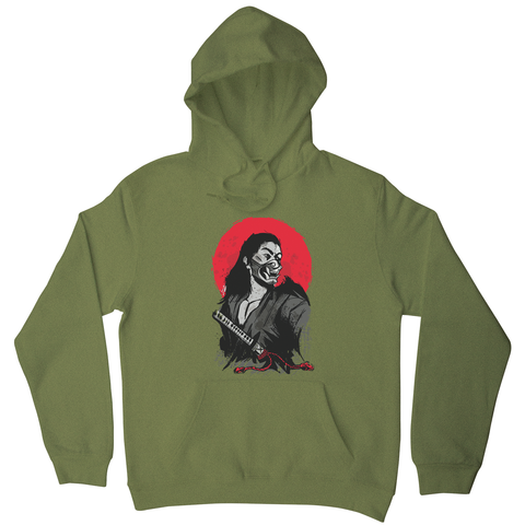 Male japanese warrior hoodie - Graphic Gear