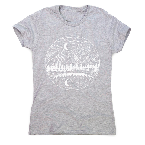 Night mountain landscape women's t-shirt - Graphic Gear