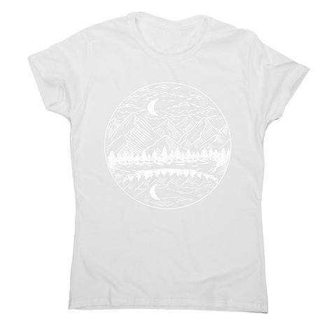 Night mountain landscape women's t-shirt - Graphic Gear