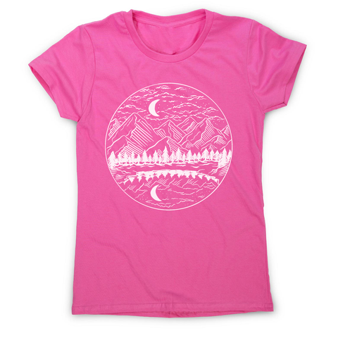 Night mountain landscape women's t-shirt - Graphic Gear