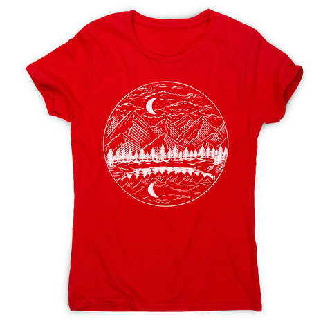 Night mountain landscape women's t-shirt - Graphic Gear