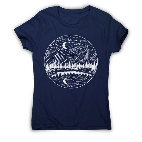 Night mountain landscape women's t-shirt - Graphic Gear