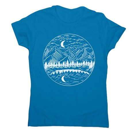 Night mountain landscape women's t-shirt - Graphic Gear