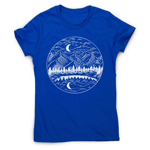 Night mountain landscape women's t-shirt - Graphic Gear