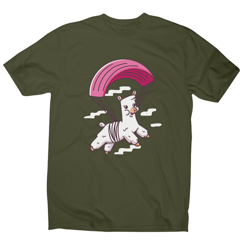 Skydiving alpaca men's t-shirt - Graphic Gear