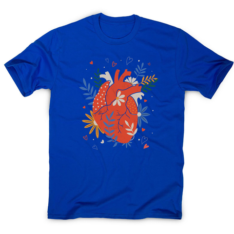 Floral realistic heart men's t-shirt - Graphic Gear