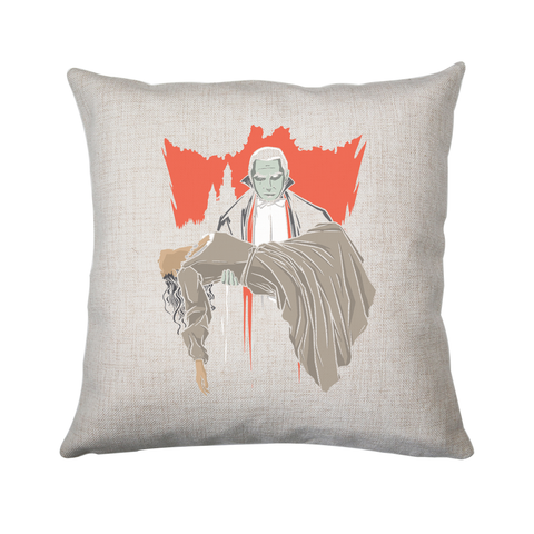 Dracula and woman cushion cover pillowcase linen home decor - Graphic Gear