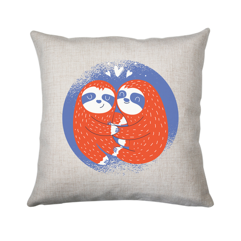 Valentines sloth cushion cover pillowcase linen home decor - Graphic Gear