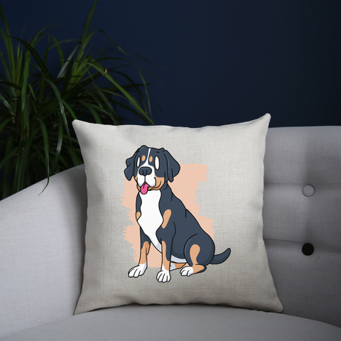 Swiss mountain dog cushion cover pillowcase linen home decor - Graphic Gear