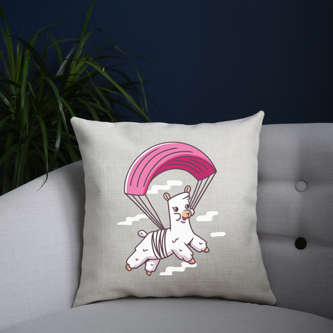 Skydiving alpaca cushion cover pillowcase linen home decor - Graphic Gear