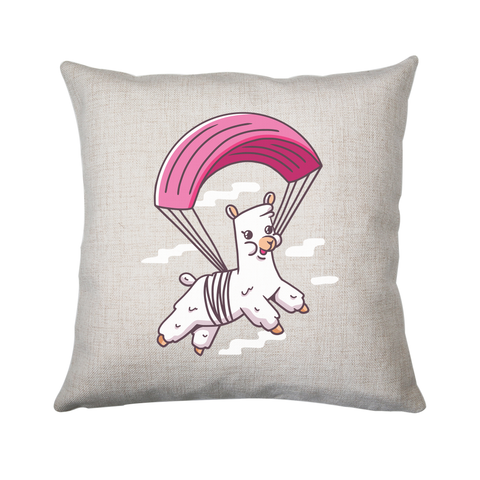 Skydiving alpaca cushion cover pillowcase linen home decor - Graphic Gear