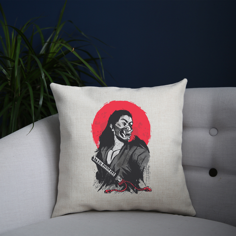 Male japanese warrior cushion cover pillowcase linen home decor - Graphic Gear