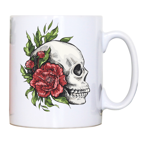 Skull roses mug coffee tea cup - Graphic Gear