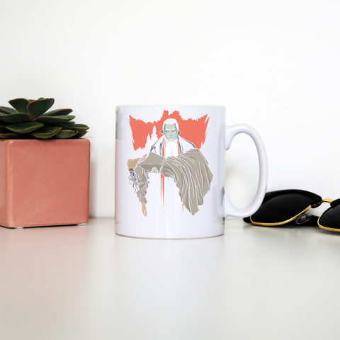 Dracula and woman mug coffee tea cup - Graphic Gear