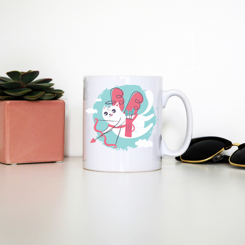 Cupid cat mug coffee tea cup - Graphic Gear