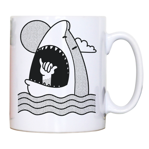 Shaka shark mug coffee tea cup - Graphic Gear