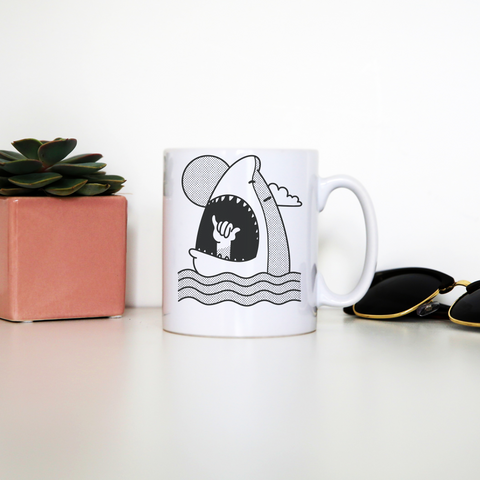 Shaka shark mug coffee tea cup - Graphic Gear