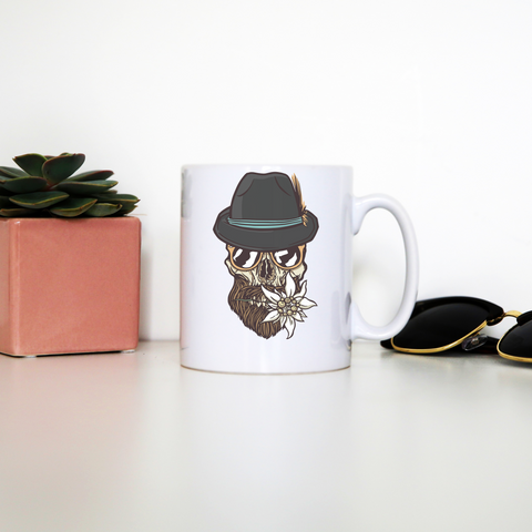 Hipster skull mug coffee tea cup - Graphic Gear