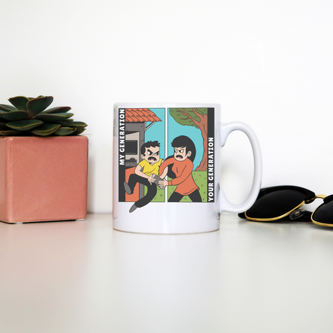 Generation cartoons mug coffee tea cup - Graphic Gear