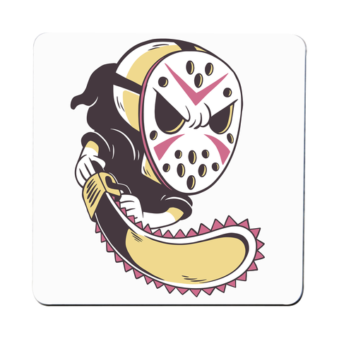 Grim reaper hockey mask coaster drink mat - Graphic Gear