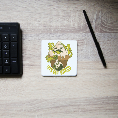 Stoned cupcake coaster drink mat - Graphic Gear