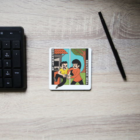 Generation cartoons coaster drink mat - Graphic Gear