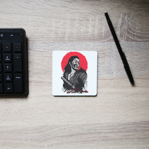 Male japanese warrior coaster drink mat - Graphic Gear