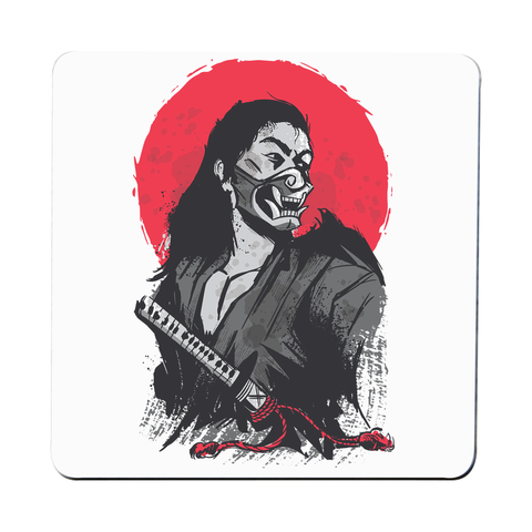 Male japanese warrior coaster drink mat - Graphic Gear