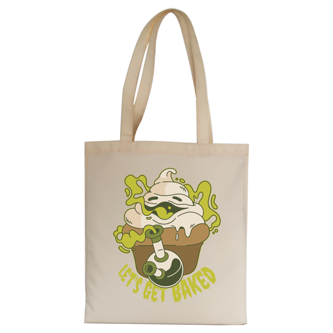 Stoned cupcake tote bag canvas shopping - Graphic Gear