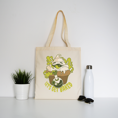 Stoned cupcake tote bag canvas shopping - Graphic Gear
