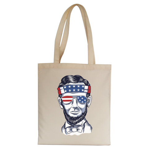 Funny abraham lincoln tote bag canvas shopping - Graphic Gear