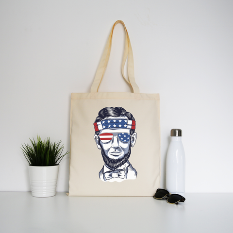 Funny abraham lincoln tote bag canvas shopping - Graphic Gear