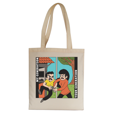 Generation cartoons tote bag canvas shopping - Graphic Gear