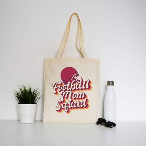 Football mom squad tote bag canvas shopping - Graphic Gear