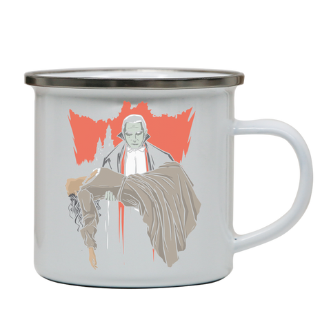 Dracula and woman enamel camping mug outdoor cup colors - Graphic Gear