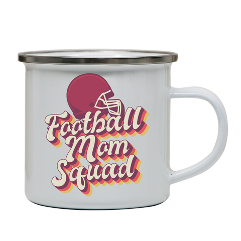 Football mom squad enamel camping mug outdoor cup colors - Graphic Gear