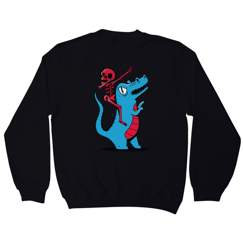 Skeleton riding dinosaur sweatshirt - Graphic Gear