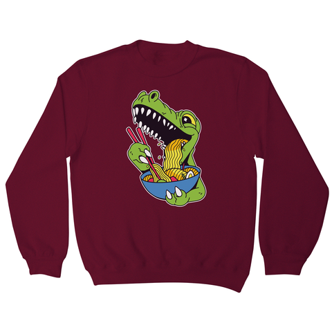 Trex eating ramen sweatshirt - Graphic Gear