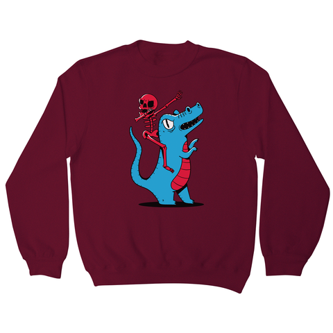 Skeleton riding dinosaur sweatshirt - Graphic Gear