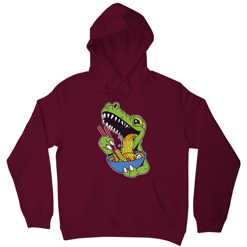 Trex eating ramen hoodie - Graphic Gear