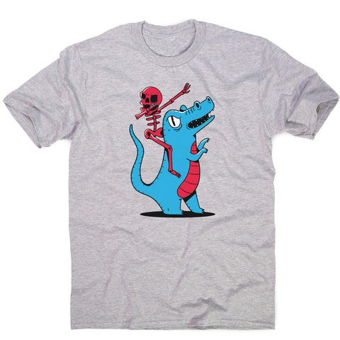 Skeleton riding dinosaur men's t-shirt - Graphic Gear