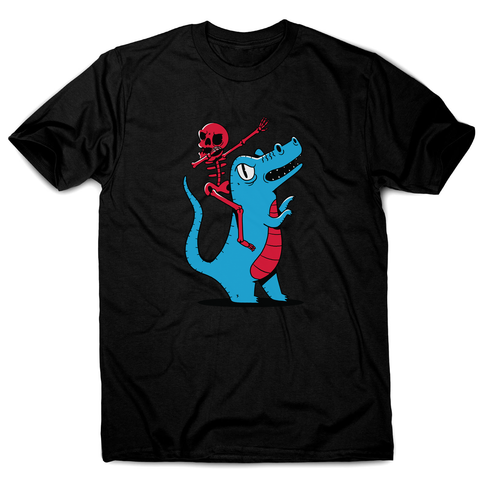 Skeleton riding dinosaur men's t-shirt - Graphic Gear