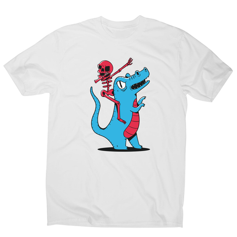 Skeleton riding dinosaur men's t-shirt - Graphic Gear