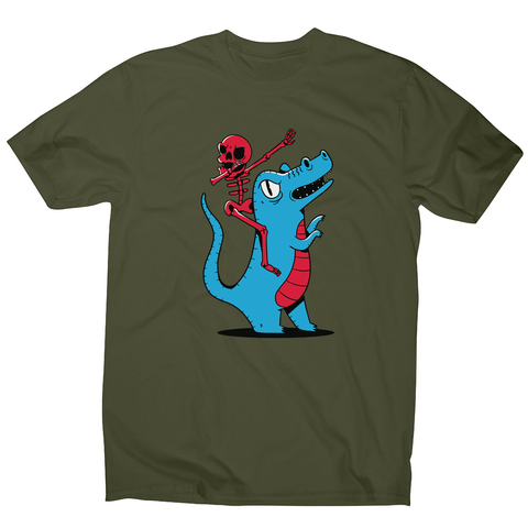 Skeleton riding dinosaur men's t-shirt - Graphic Gear