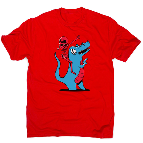 Skeleton riding dinosaur men's t-shirt - Graphic Gear