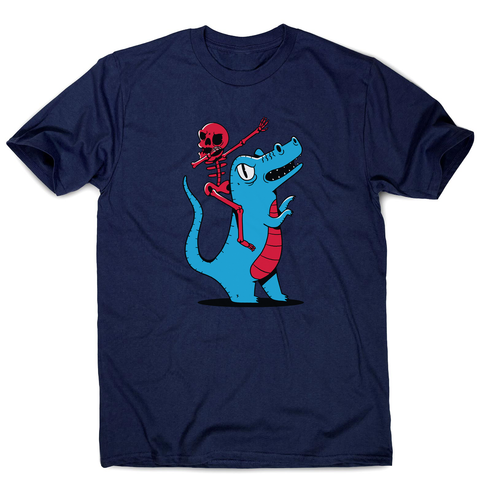 Skeleton riding dinosaur men's t-shirt - Graphic Gear