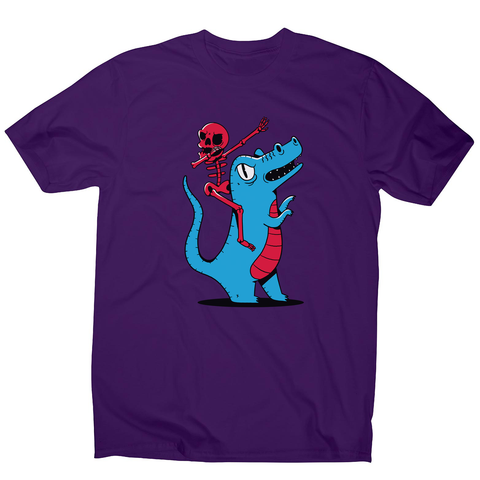 Skeleton riding dinosaur men's t-shirt - Graphic Gear